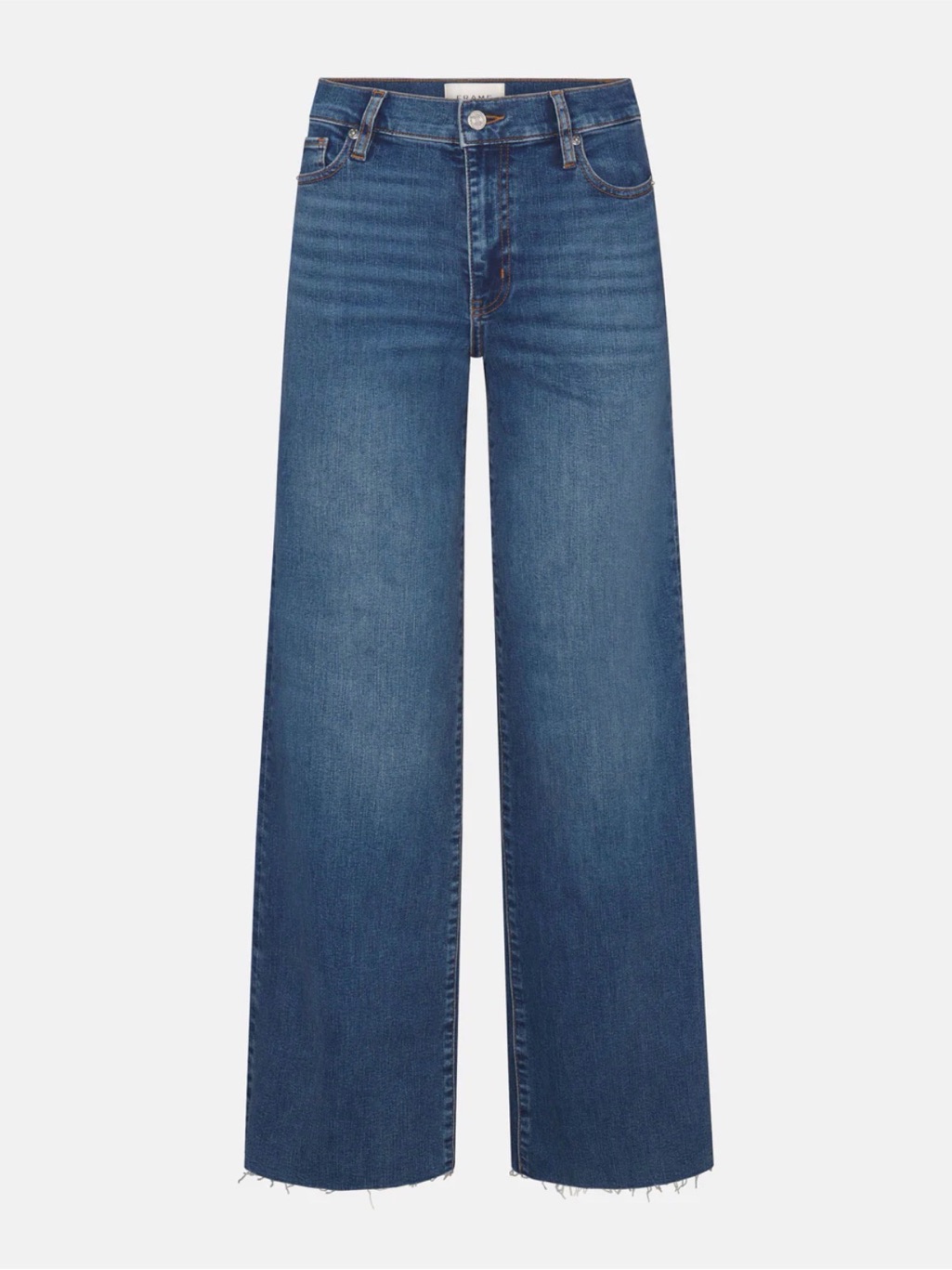 Frame Denim Wide-Leg Jeans In Medium Blue Wash